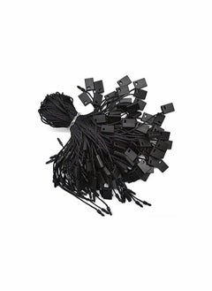 1000 Black Hang Tag Strings with Snap Lock for Clothing Gift Bags Price Tags and Shoes
