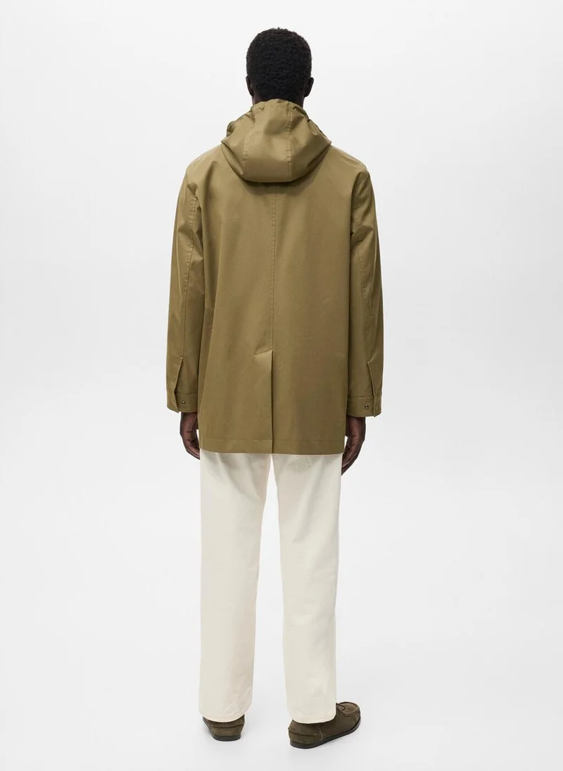 مانجو مان Water-repellent hooded parka