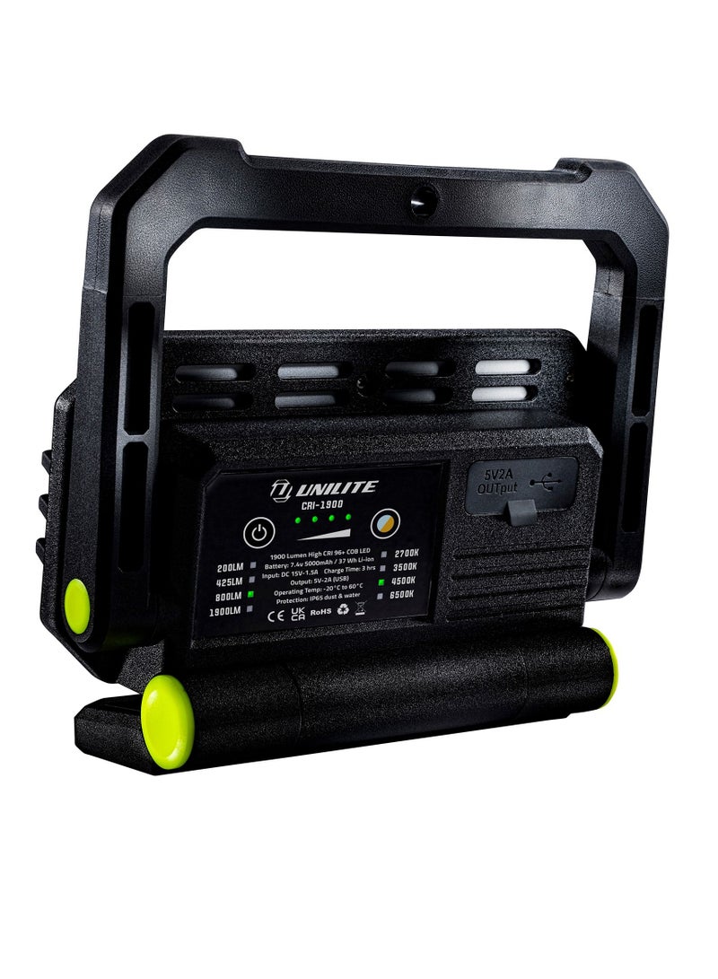 Unilite Cri 1900 Lumen Rechargeable Cri 96+ Site Light - Image 3