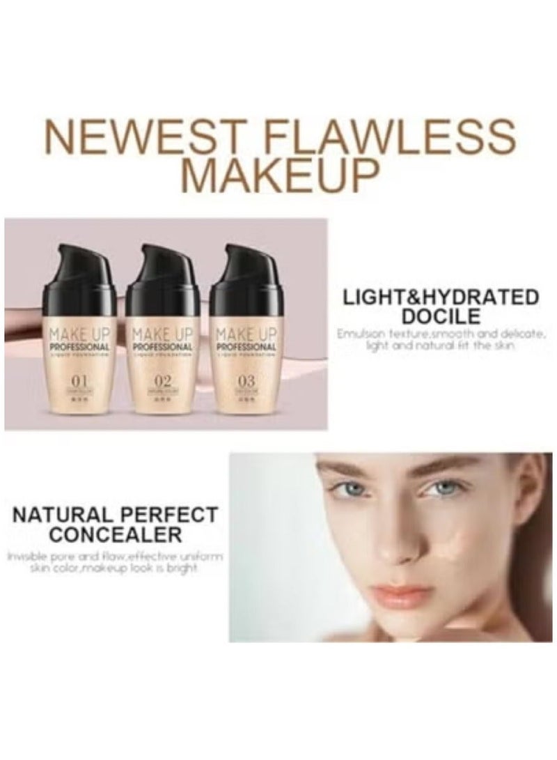 Color Changing Liquid Foundation for Mature Skin - Full Coverage, All Day Flawless, Long-Lasting Makeup Base - Image 2