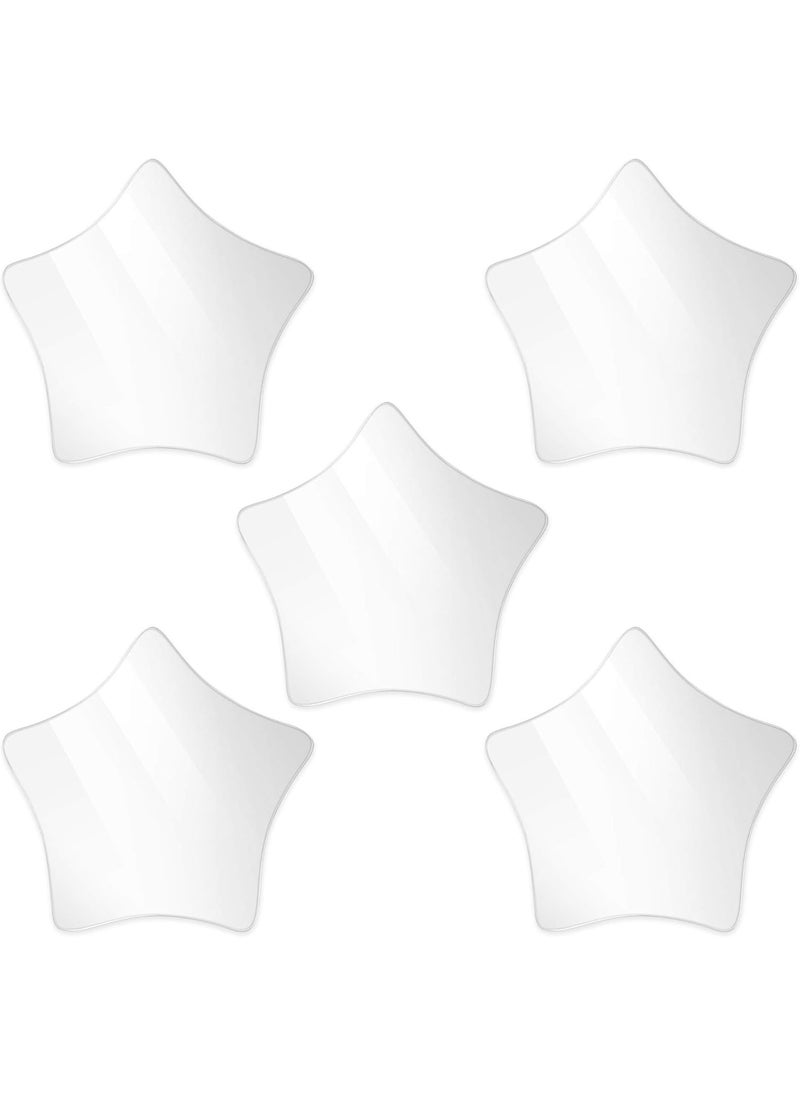 Navaris Navaris Self Adhesive Mirrors  Pack of 5 StickOn Star Shaped Decorative Wall Mirrors for The Home Bedroom Living Room  Modern Design Mirror Set  - Image 5