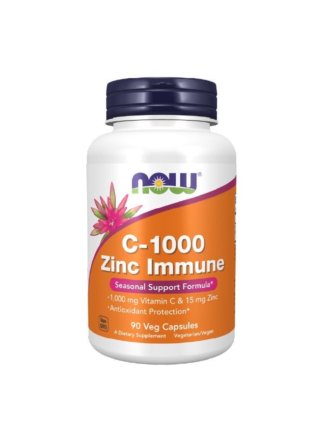 Now Foods C-1000 Zinc Immune - 180 vcaps - Image 1