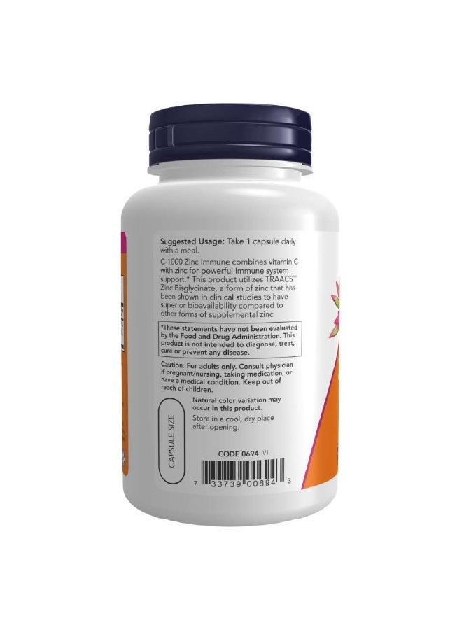 Now Foods C-1000 Zinc Immune - 180 vcaps - Image 3