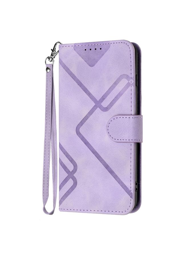 Zaboon Case For iPhone 13 Pro Line Pattern Skin Feel Leather Phone Case - Image 2