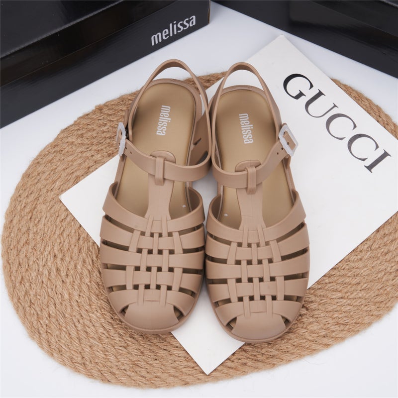 2023 Melissa Roman Flat Sandals Casual Womens Shoes Khaki 