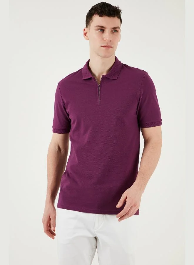 Buratti  Buratti Cotton Regular Fit Half Zipper Polo Collar T Shirt Men's Polo Collar T-Shirt 5903008 for Men | Best Price UAE