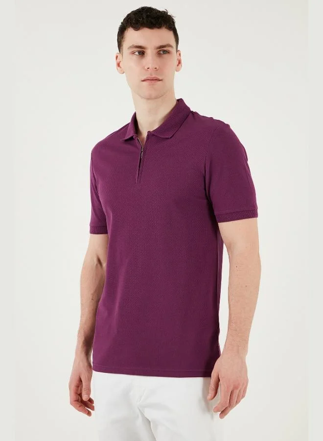 Buratti  Buratti Cotton Regular Fit Half Zipper Polo Collar T Shirt Men's Polo Collar T-Shirt 5903008 for Men | Best Price UAE