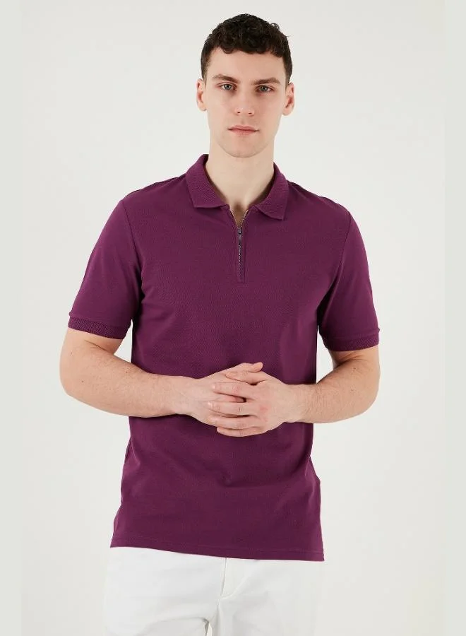 Buratti  Buratti Cotton Regular Fit Half Zipper Polo Collar T Shirt Men's Polo Collar T-Shirt 5903008 for Men | Best Price UAE