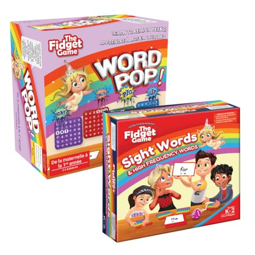 The Fidget Game Ultimate Reading Bundle Flashcards and Pop Fidget Toys for Kids PreK to Third Grade Learning Activities and Games for HighFrequency Dolch Sight Words Includes Mats and Dice - Image 1