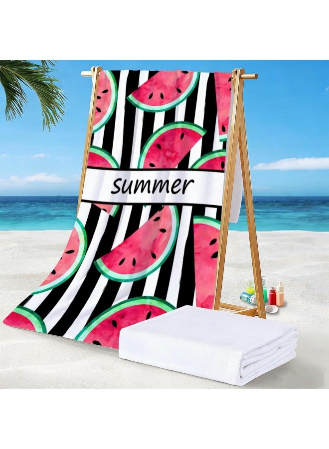 Of Marine Life Terry Printed Beach Towels Microfiber Swimming Bath Towels