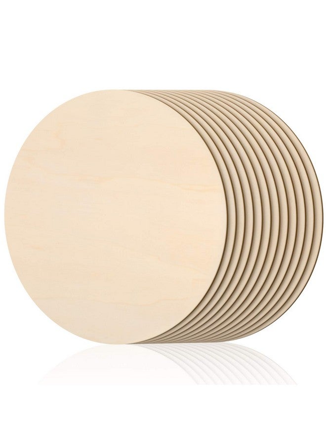 Jetec 16 Inch Round Wood Circles Unfinished Round Wood Cutouts For Crafts Door Hanger Painting And Wood Burning (5 Pieces) - Image 1