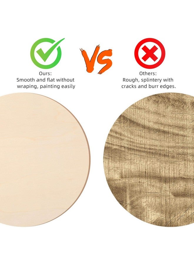 Jetec 16 Inch Round Wood Circles Unfinished Round Wood Cutouts For Crafts Door Hanger Painting And Wood Burning (5 Pieces) - Image 5