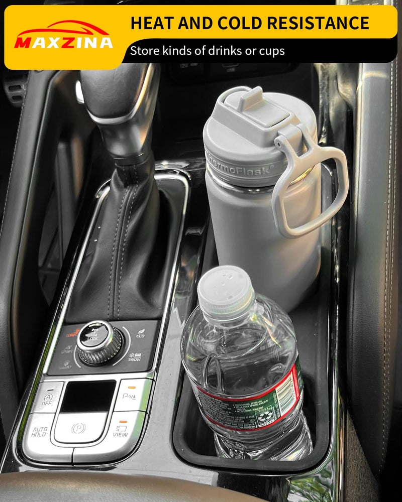 Maxzina Cup Holder Compatible with 2020-2025 Kia Telluride Cup Holder Silicone Insert Center Console Cup Holder Silicone Black Bottle Holder Interior Decoration for 2024 Telluride Accessories - Image 4