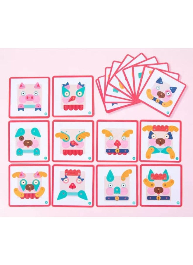 Cordova - Wooden creative face puzzle – Montessori educational toy for kids, DIY expression game - Image 1