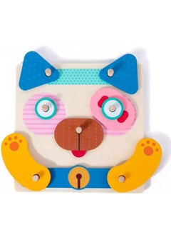 Wooden creative face puzzle – Montessori educational toy for kids, DIY expression game