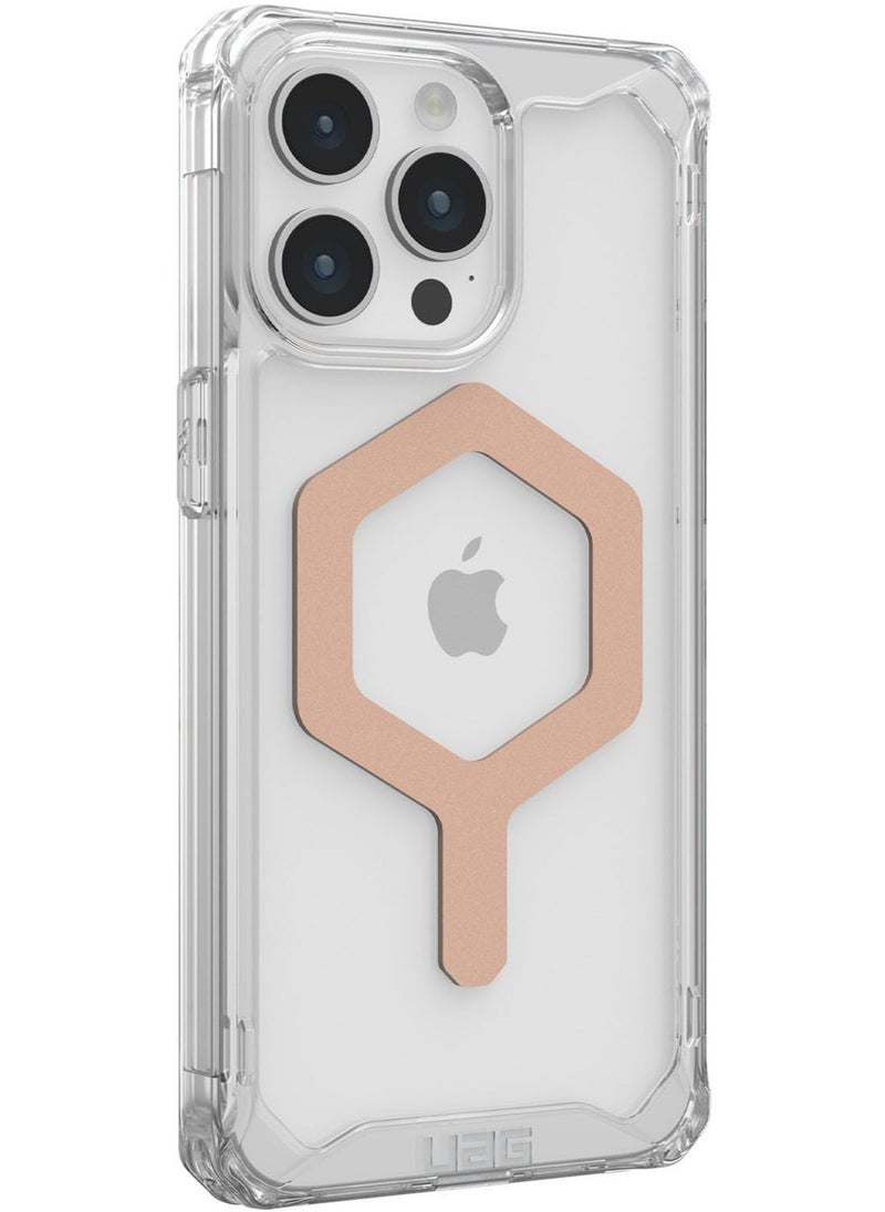 Urban Armor Gear - UAG Plyo MagSafe for iPhone 15 Pro Max Case Cover [16 Feet Drop Tested] - Ice / Rose Gold - Image 1