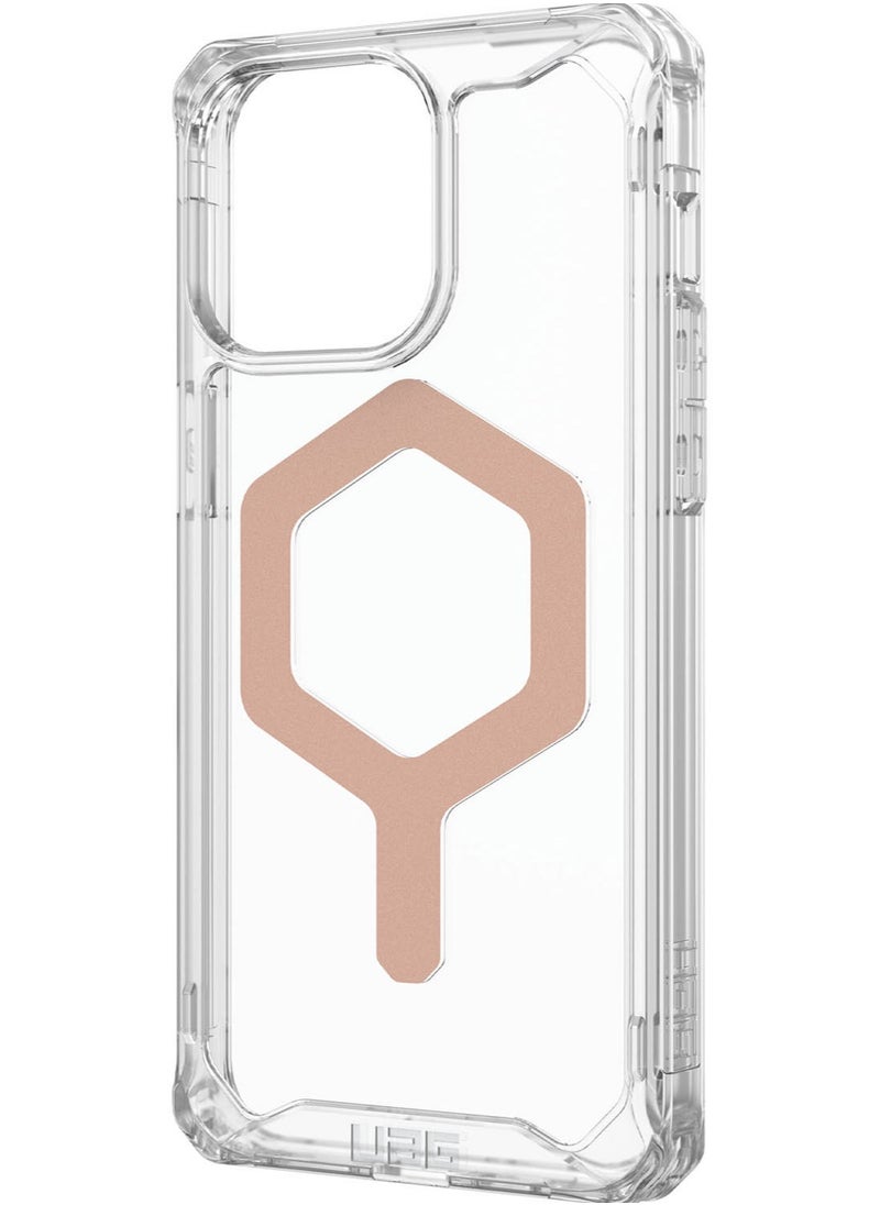 Urban Armor Gear - UAG Plyo MagSafe for iPhone 15 Pro Max Case Cover [16 Feet Drop Tested] - Ice / Rose Gold - Image 1