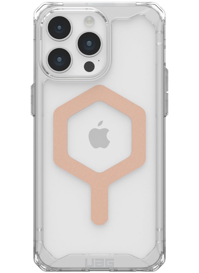 Urban Armor Gear - UAG Plyo MagSafe for iPhone 15 Pro Max Case Cover [16 Feet Drop Tested] - Ice / Rose Gold - Image 1