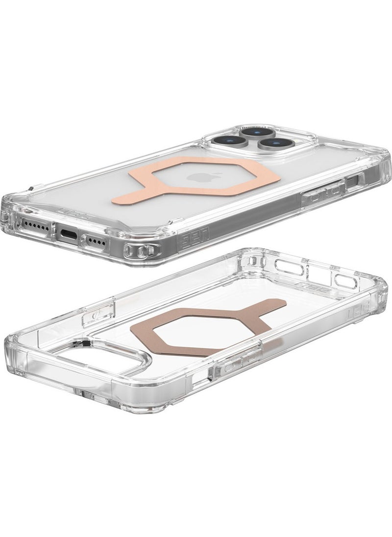 Urban Armor Gear - UAG Plyo MagSafe for iPhone 15 Pro Max Case Cover [16 Feet Drop Tested] - Ice / Rose Gold - Image 1