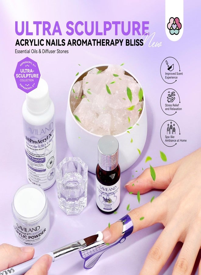 SAVILAND Professional Acrylic Nail Kit with Drill: Nail Kit Acrylic Set with 4OZ High Volumn EMA Monomer Nail Table Mat Essential Oil Nail Brush Nail Drill Kit Nail Extension Carving Women DIY Salon - Image 3