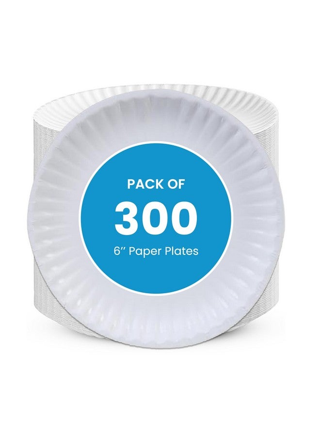 Perfectware Perfectware Paper Plate 6-300 6" Paper Plate, White (300 Count) (Pack of 300) - Image 1
