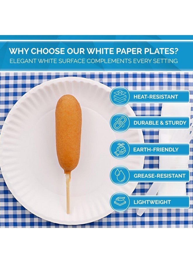 Perfectware Perfectware Paper Plate 6-300 6" Paper Plate, White (300 Count) (Pack of 300) - Image 2
