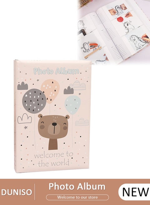 300 Pockets Cartoon Photo Album for 6 Inches Photos Portable Photo Album for Family Wedding Boys Girls