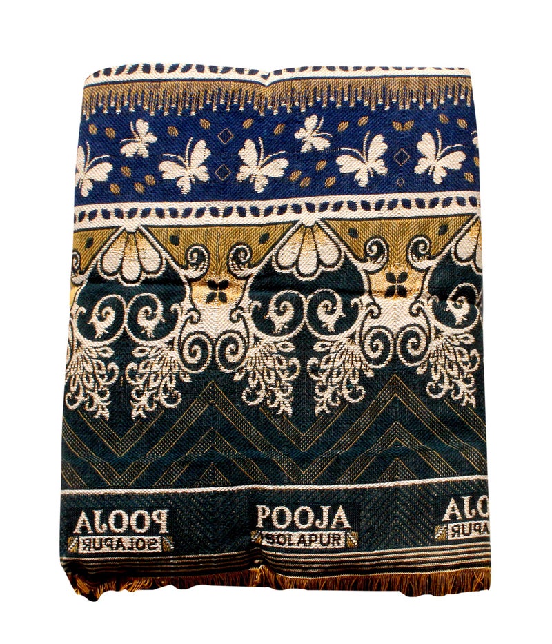 Mandhania Cotton Double Blanket, Multicolour, pack of 1 - Image 1