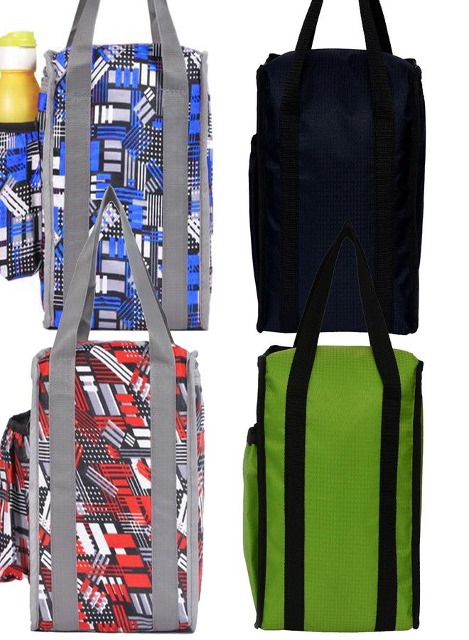 RIGHT CHOICE Combo Offer Lunch Bags Branded Carry on Tote for School Office. (Parrot + red + Black + Grey) - Image 3