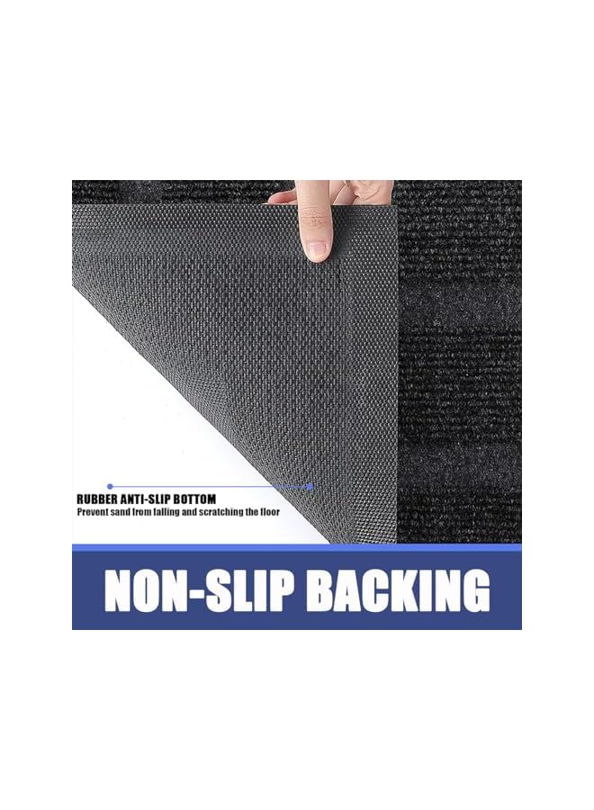 The Bros Super absorbent and moisture-proof door mat, [75 * 45CM] Outdoor and indoor door mat, home welcome mat, rubber welcome door mat, suitable for your home entrance, courtyard, office door (Brown【B】) - Image 4