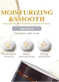 KERATIN 1000ml Keratin Hair Care Balance Hair Mask Rapidly Repairs and Nourish Damaged and Coarse Hair Natural Moisturizer Hydrating Smoothing Shining Strengthening Keratin Hair Mask Brazil Nut  - Image 5