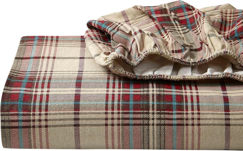 Eddie Bauer - Full Sheet Set, Warm Breathable Cotton Flannel Bedding with Deep Pockets, Brushed for Extra Softness, Cozy Home Decor, Oeko-Tex Certified (Montlake Plaid, Full) - Image 2