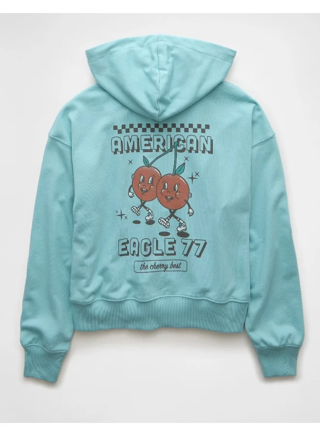 American Eagle AE Fleece Zip-Up Hoodie