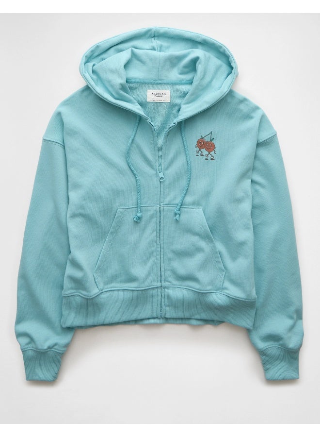 American Eagle AE Fleece Zip-Up Hoodie - Image 3