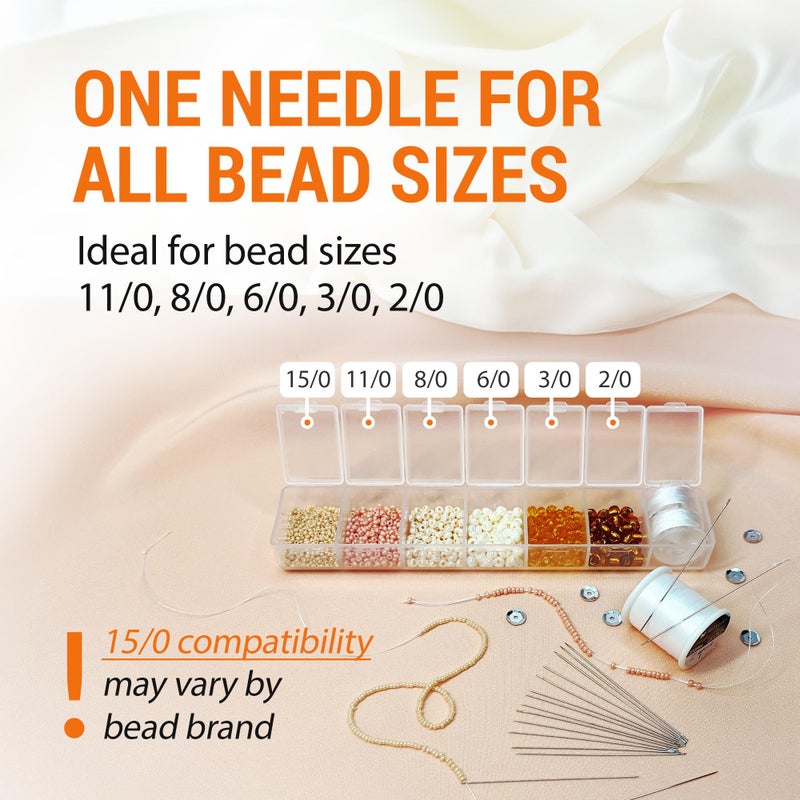 VONEEDL 60 Straight Beading Needles With Convenient Storage Tube Size 11-0.4Mm (0.015In) Extra Fine Thread Needles - Perfect For Bead And Sequin Embroidery  Jewelry Making  Crafting  And Diy - Image 5