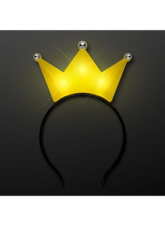 FlashingBlinkyLights Light Up Led Crown Tiara Princess Headband (Yellow) - Image 1