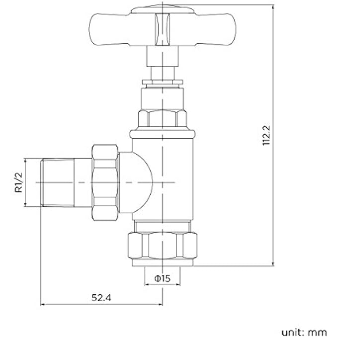 ANTHRACITE STANDARD CONNECTION ANGLED RADIATOR VALVES 15MM VALVE DESIGNER RADS PAIR MODERN BATHROOM - Image 2