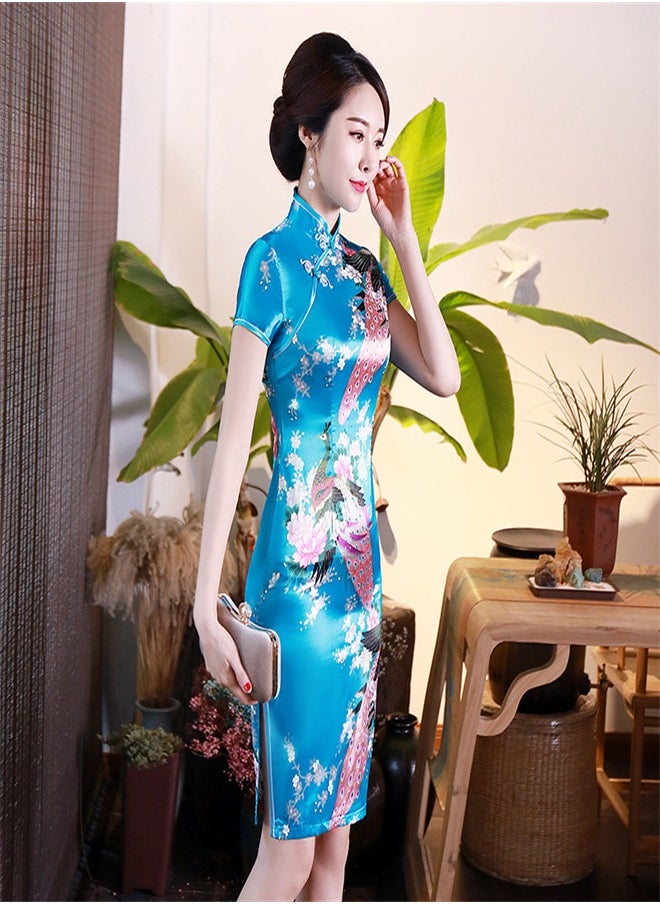 Loquat - Spring/Summer New Short Skirt  Lake Blue - Image 1
