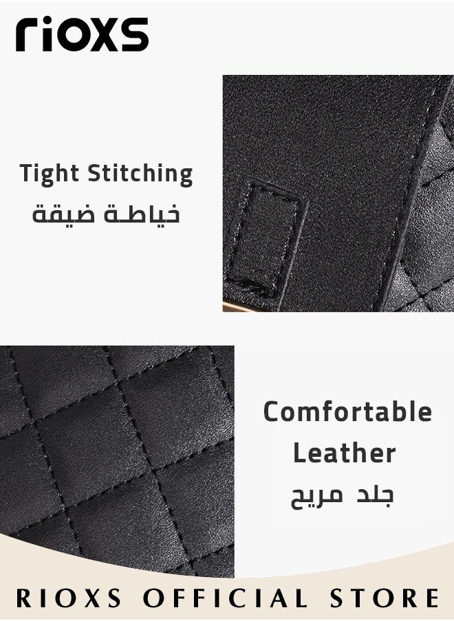 RIOXS - Women's Fashion Purse Backpack Leather Casual Ladies Shoulder Bag Potable Lightweight Waterproof Travel Backpack Black Small School Bag for Girls - Image 1