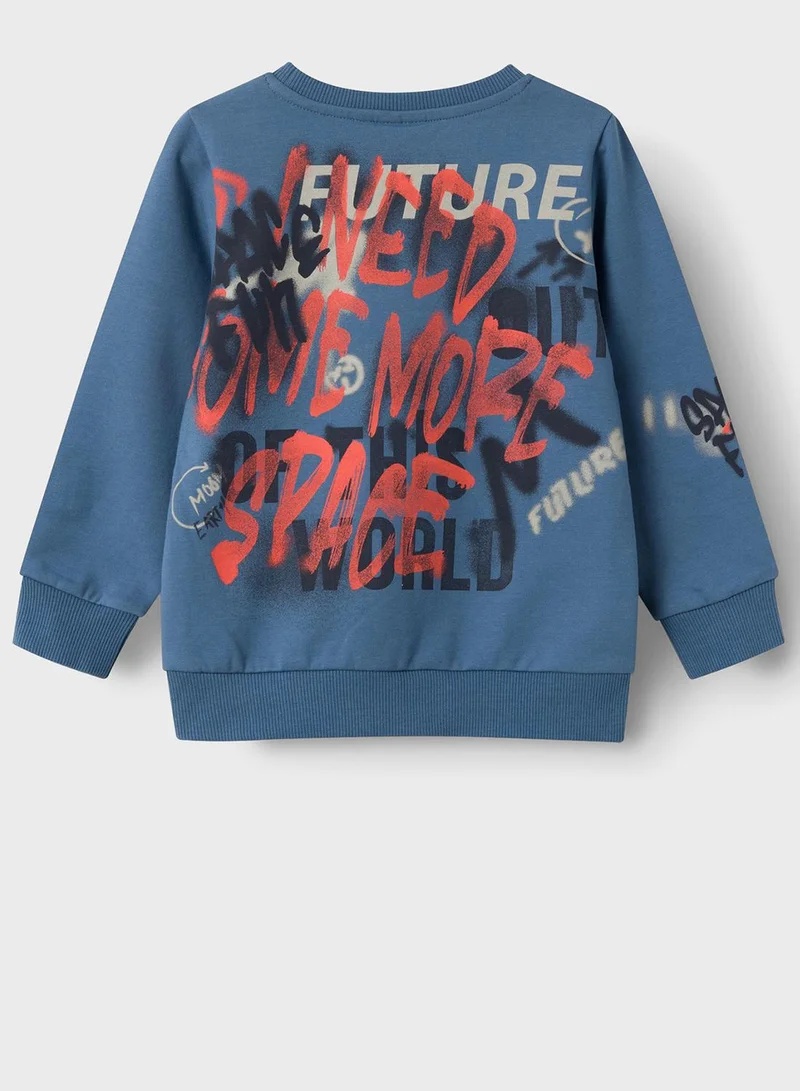 NAME IT Kids Text Print Sweatshirt