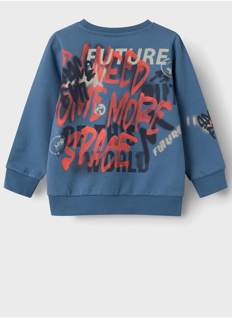 NAME IT - Kids Text Print Sweatshirt - Image 1