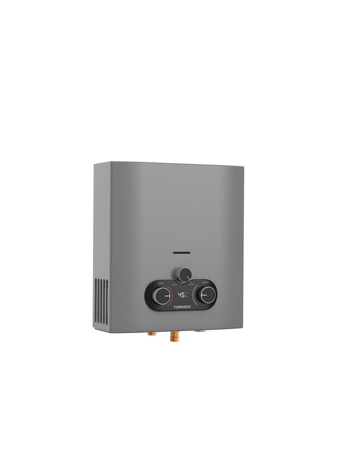 TORNADO Gas Water Heater 6 L No Chimney Natural Gas Silver GHS-6CNE-S 