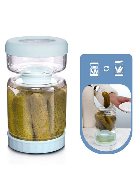 Pickle Jar With Strainer Flip 34Oz Pickle Container Glass Pickle Juice Separator Jarleakproof Airtight Lid Hourglass Pickle Storage Flip Jar For Olivejalapenosliced Pickledishwasher Safe