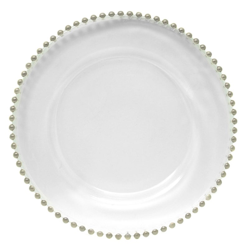 ChargeIt by Jay Charge it by Jay Turkish Glass Silver Beaded Charger Plate - Image 2