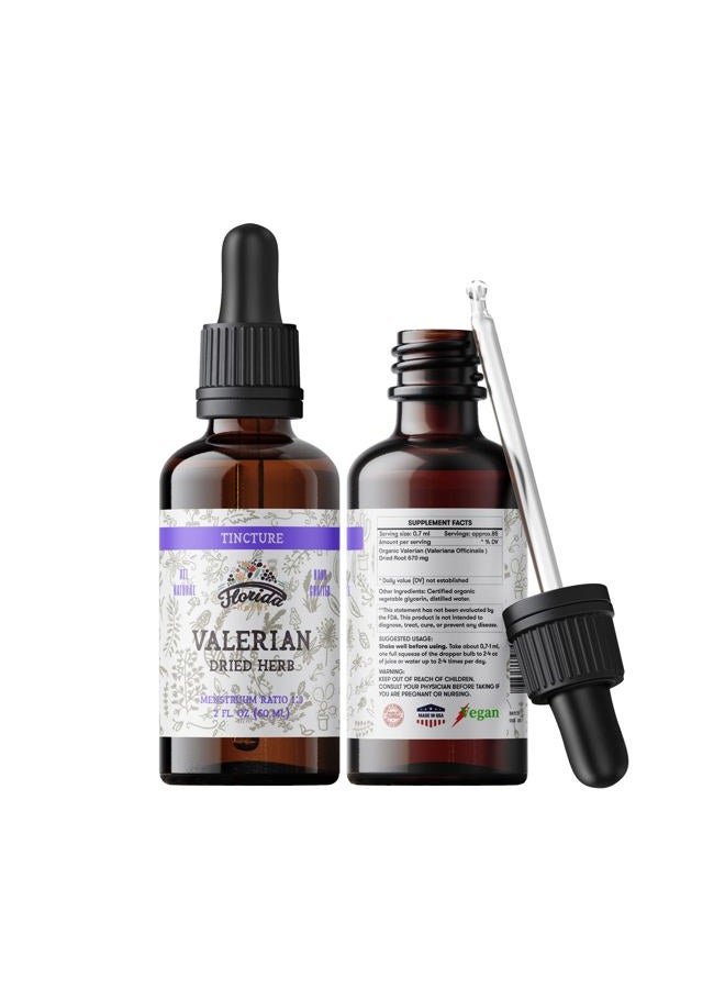FLORIDA HERBS صبغة فاليريان من فلوريدا، مستخلص فاليرينا، قطرات (فاليرينا أوفيكينا ليس) جذر مجفف - Image 5