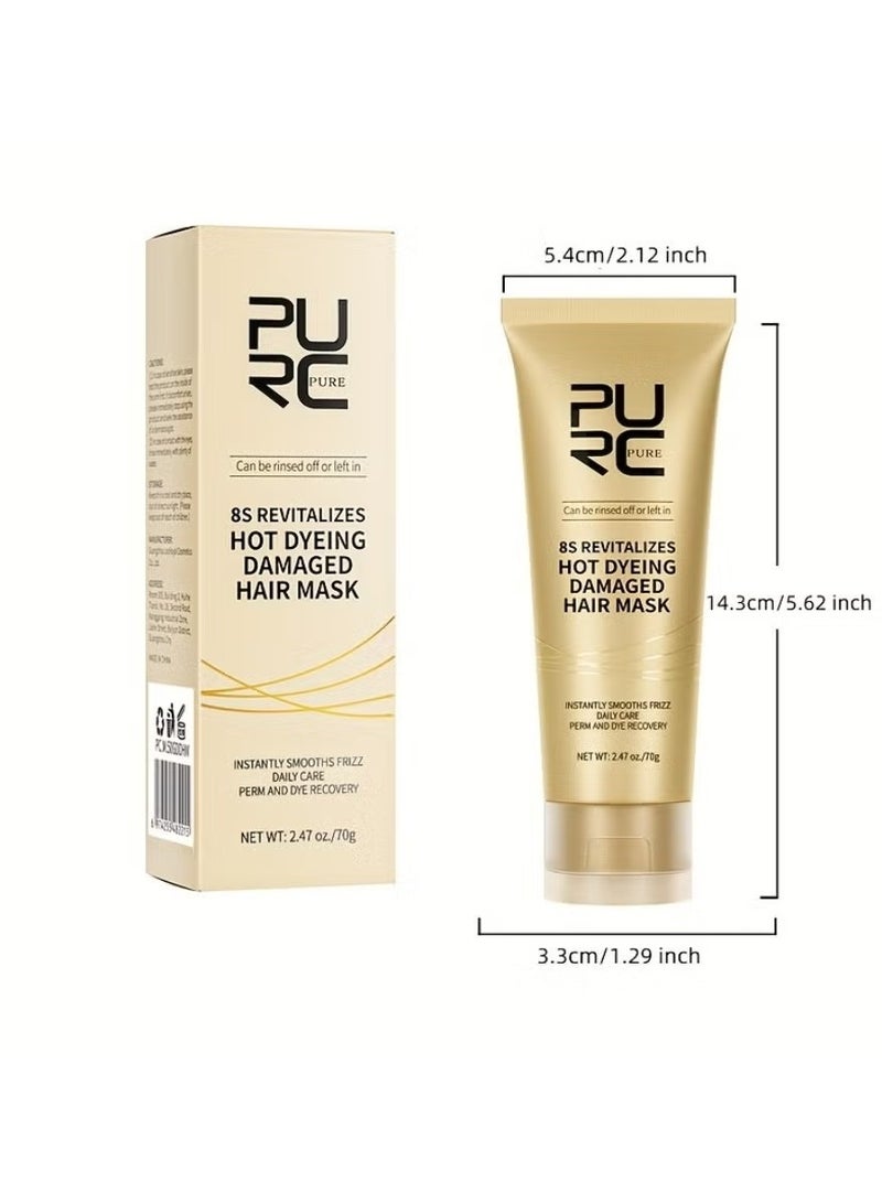 PURC 8 Seconds Keratin Hair Mask - Professional Smoothing & Straightening Treatment for Frizzy, Damaged Hair - Instant Repair Cream - Image 5
