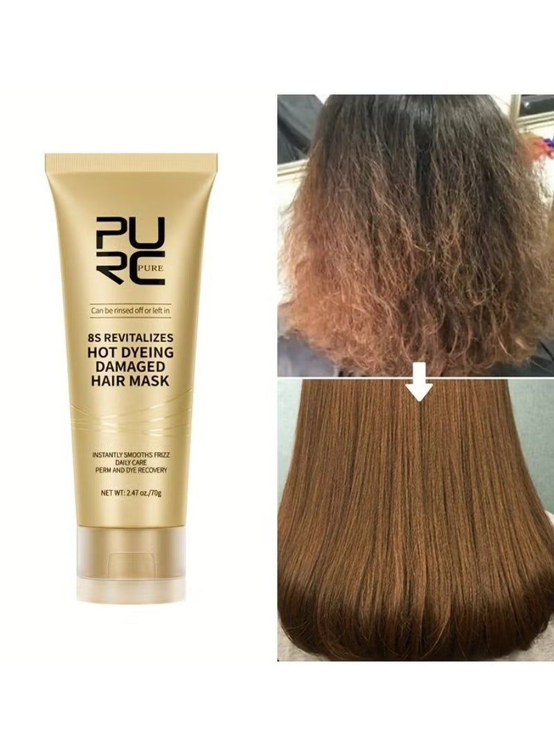 PURC 8 Seconds Keratin Hair Mask - Professional Smoothing & Straightening Treatment for Frizzy, Damaged Hair - Instant Repair Cream - Image 3