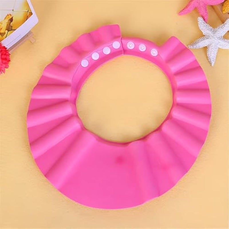 Adjustable Baby Shower Cap - Soft, Waterproof Shampoo Visor with Eye & Ear Protection for Infants & Toddlers in Blue, Yellow, Pink - 3-Pack for Gentle Hair Washing - Image 5