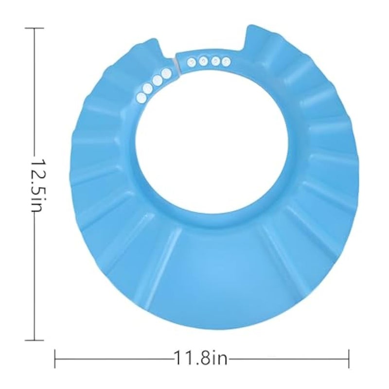 Adjustable Baby Shower Cap - Soft, Waterproof Shampoo Visor with Eye & Ear Protection for Infants & Toddlers in Blue, Yellow, Pink - 3-Pack for Gentle Hair Washing - Image 3