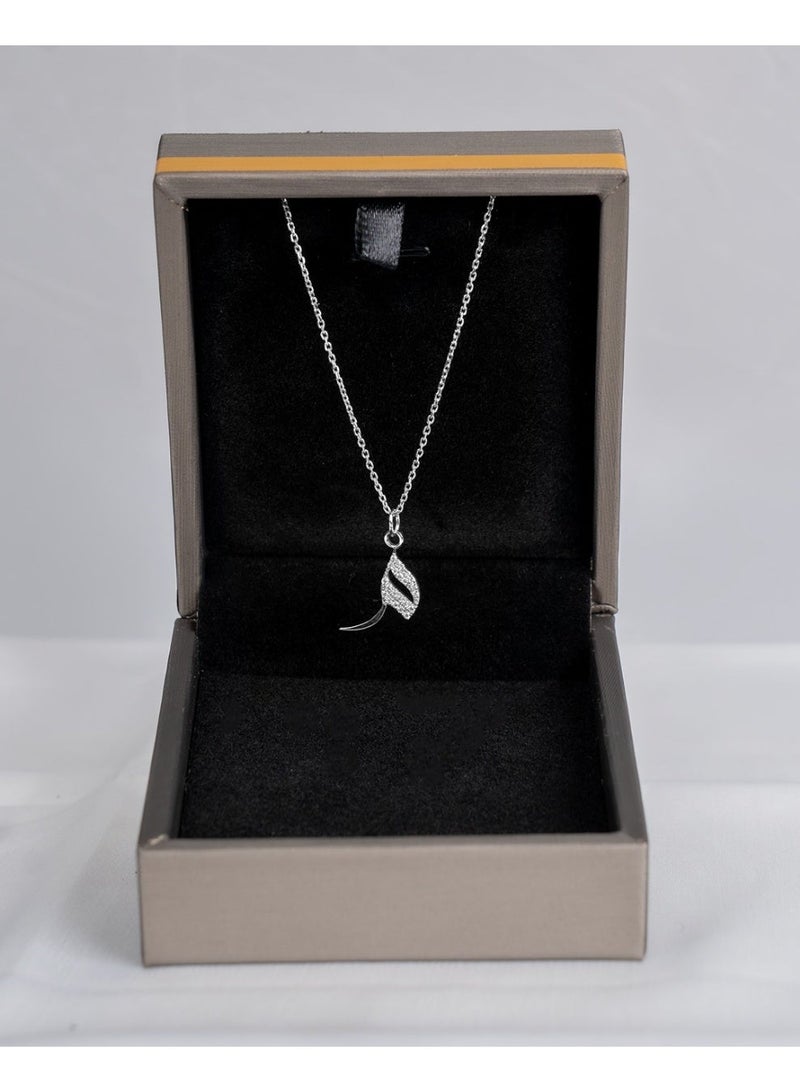 Kannan Jewels 925 Sterling Silver Arabic Letter Pendant - Image 3